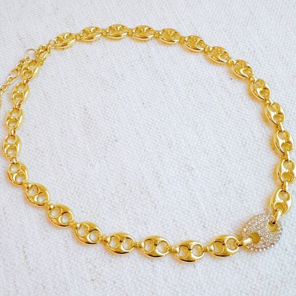 Equestrian Western Horse Bit Link Chain Necklace - Picture 1 of 3